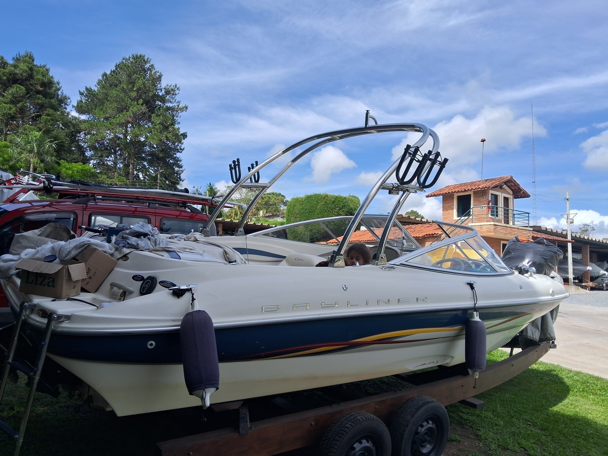 Targa em ao inox p/ esqui e wakeboard